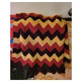 Lot of Handcrafted Quilts and Afghans with Decorative Pillows