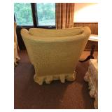 Vintage Upholstered Wingback Armchair with Button Tufting