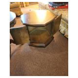 Set of 2 Vintage Wooden Side Tables with Storage