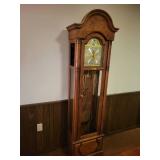 Vintage Tempus Fugit Grandfather Clock with Oak Finish