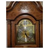 Vintage Tempus Fugit Grandfather Clock with Oak Finish