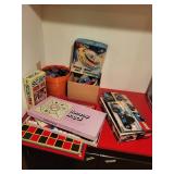 Lot of Classic Board Games and Toys Including LEGO and Rummy Royal