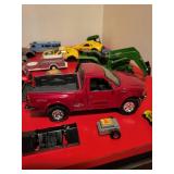 Collection of Assorted Die-Cast Toy Cars and Trucks