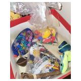 Vintage Tinkertoy and Lincoln Logs Construction Sets with Assorted Toys