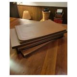 Vintage Extendable Wooden Dining Table with Two Leaf Inserts