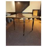 Vintage Extendable Wooden Dining Table with Two Leaf Inserts