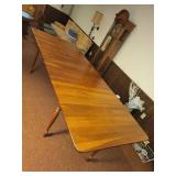 Vintage Extendable Wooden Dining Table with Two Leaf Inserts