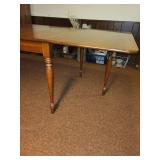 Vintage Extendable Wooden Dining Table with Two Leaf Inserts