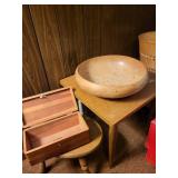 Collection of Vintage Wooden Furniture and Decorative Items