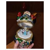 Assorted Christmas Decor Collection Including Santa Statues and Snowmen