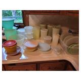 Collection of Vintage Tupperware Containers and Lids