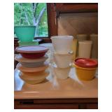 Collection of Vintage Tupperware Containers and Lids