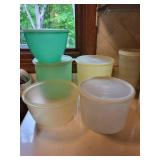 Collection of Vintage Tupperware Containers and Lids
