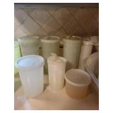 Collection of Vintage Tupperware Containers and Lids