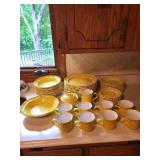 Set of Mikasa Country Charm Yellow Dinnerware