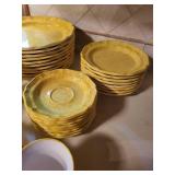 Set of Mikasa Country Charm Yellow Dinnerware