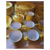 Set of Mikasa Country Charm Yellow Dinnerware