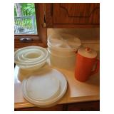 Collection of Tupperware Containers and Pitcher Set