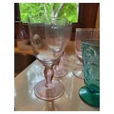 Collection of Lavender and Aqua Glassware