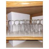 Set of 13 Clear Glass Wine Glasses