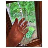 Set of 13 Clear Glass Wine Glasses