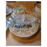 Collection of Glass Serving Dishes and Decorative Plates