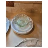 Collection of Glass Serving Dishes and Decorative Plates