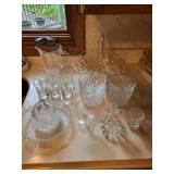 Set of Vintage Crystal Glassware and Dish Collection