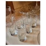 Set of Vintage Crystal Glassware and Dish Collection