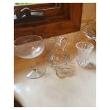 Set of Vintage Crystal Glassware and Dish Collection