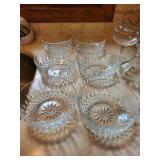 Set of Vintage Crystal Glassware and Dish Collection