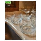 Set of Vintage Crystal Glassware and Dish Collection