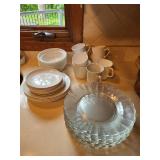 Centura by Corning Dinnerware Set with Plates, Bowls, and Mugs