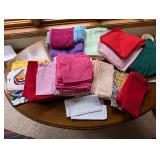 Collection of Assorted Cloth Napkins with Varied Designs