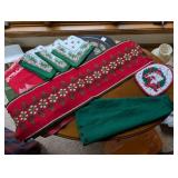 Collection of Holiday and Floral Themed Textiles