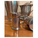 Set of 5 Vintage Woodbury Pewter Pitcher and Serving Pieces