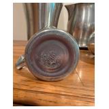 Set of 5 Vintage Woodbury Pewter Pitcher and Serving Pieces