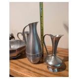 Set of 4 Scandinavian Pewter Pieces with Norway Marks