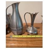 Set of 4 Scandinavian Pewter Pieces with Norway Marks