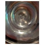 Set of 2 Swedish Vintage Pewter Three-Arm Candelabras with Snuffer