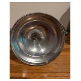 Set of 2 Swedish Vintage Pewter Three-Arm Candelabras with Snuffer