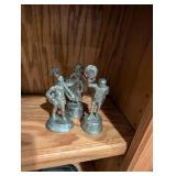 Set of 3 Vintage English Pewter Figurines - Dickens Characters