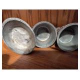 Set of 3 Vintage English Pewter Figurines - Dickens Characters