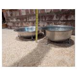 Set of Two Vintage Silver Footed Bowls