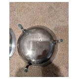 Set of Two Vintage Silver Footed Bowls