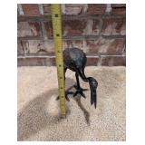 Vintage Iron Crane Sculpture