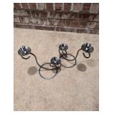 Pair of Wrought Iron Spiral Candle Holders