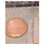 Handcrafted Wooden Plate and Pair of Engraved Bookmarks/Rulers