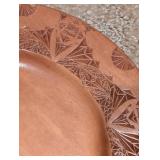 Handcrafted Wooden Plate and Pair of Engraved Bookmarks/Rulers