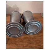 Set of 5 Vintage Pewter Dining Tableware Accessories